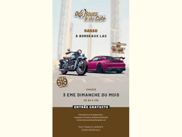 Affiche Des roues et du café