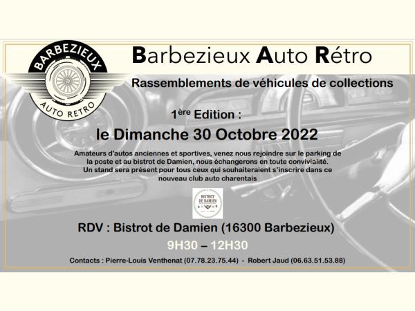 Affiche Rassemblement d'autos anciennes et sportives