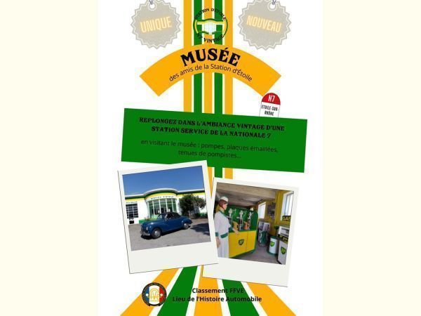 Affiche Rendez-vous Vintage à la Station BP N7 d'Etoile