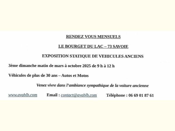 Affiche Exposition statique de véhicules anciens
