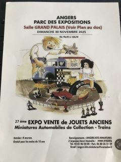 Affiche 27e Expo Vente de Jouets anciens Miniatures de collection - 29/11/2025