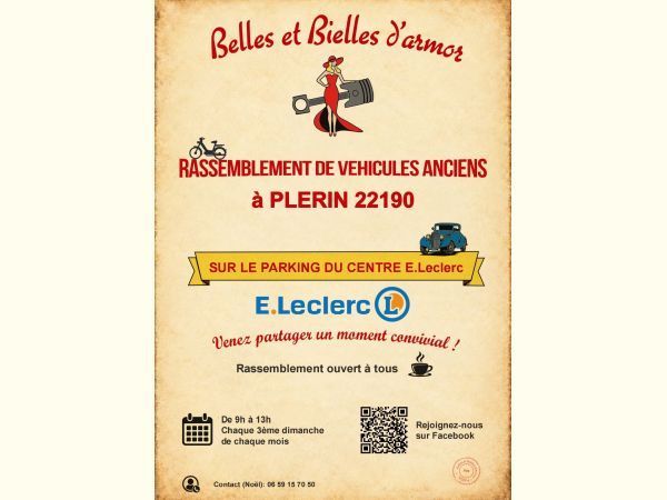 Affiche Rassemblement mensuel de véhicules anciens