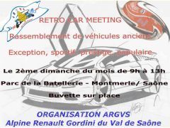 Affiche Retro Car Meeting mensuel
