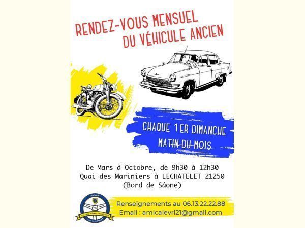 Affiche Rendez-vous mensuel du véhicule ancien