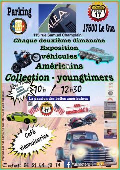Affiche Exposition de véhicules américains