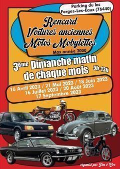 Affiche Rencard voitures anciennes motos mobylettes