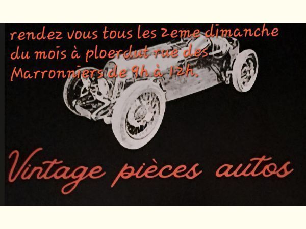 Affiche Rassemblement mensuel du Vintage pièces autos