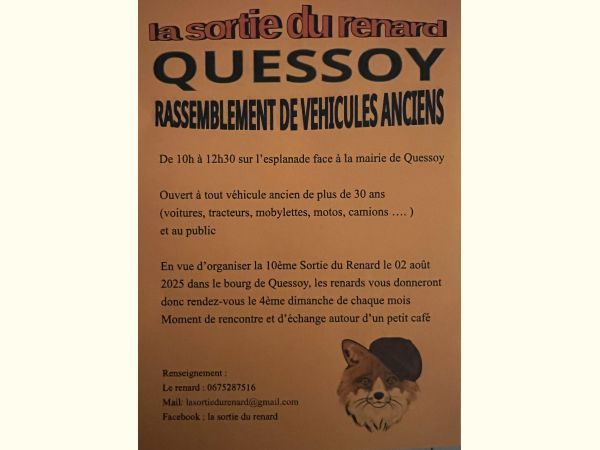 Affiche Rassemblement mensuel de véhicules de collection