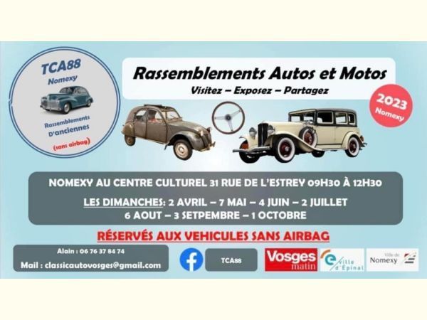Affiche Rassemblement Autos Motos
