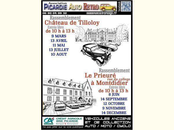 Affiche Rdv du Picardie Auto Rétro