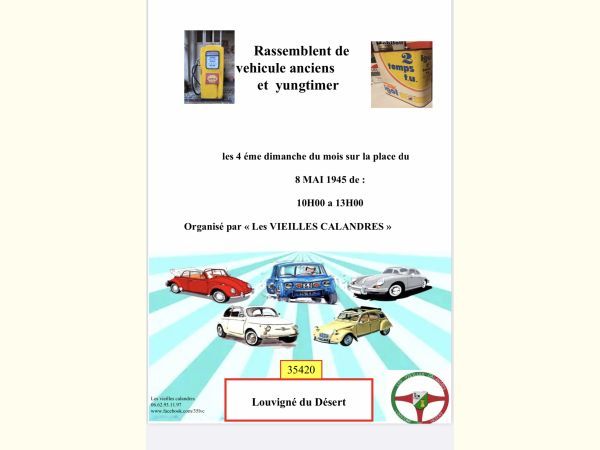 Affiche Rassemblement mensuel des Vieilles Calandres