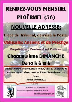 Affiche Rassemblement mensuel des Vieilles T'Autos
