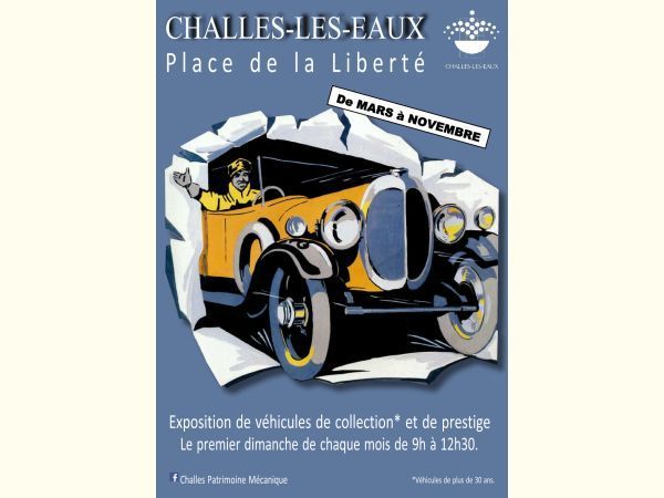 Affiche Rassemblement mensuel de véhicules de collection et de prestige