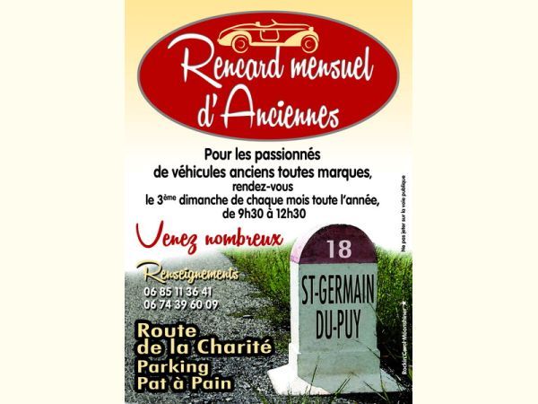 Affiche Rencard Mensuel Autos Motos