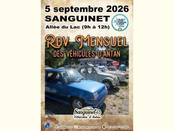 Affiche Rdv mensuel des véhicules d'Antan