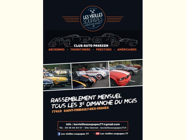 Affiche La Mensuelle des Vieilles Soupapes 77