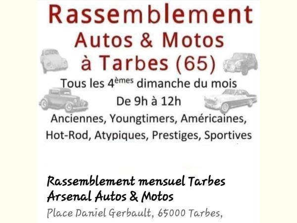 Affiche Rassemblement Autos Motos à Tarbes