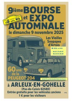 Affiche 9e Bourse-Expo tous véhicules anciens de 30 ans - 08/11/2025