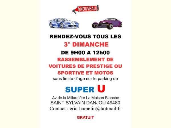 Affiche Rassemblement mensuel Véhicules de collection