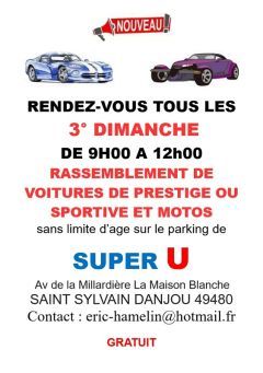 Affiche Rassemblement mensuel Véhicules de collection