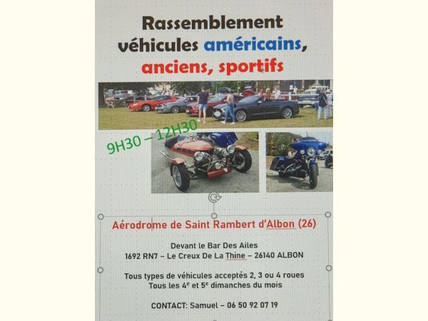 Affiche Réunion informelle de véhicules de collection les 5e dimanche