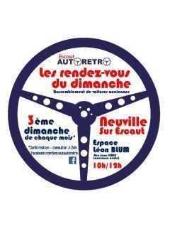 Affiche Les Rendez-vous du dimanche Escaut Auto Rétro
