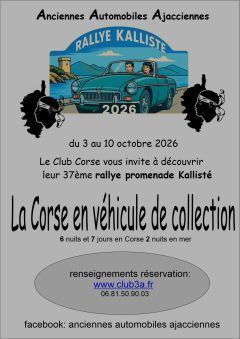 Affiche Rallye Promenade Kallisté - 03/10/2026 au 10/10/2026