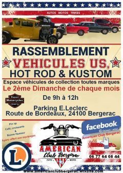 Affiche Rassemblement véhicules et motos US