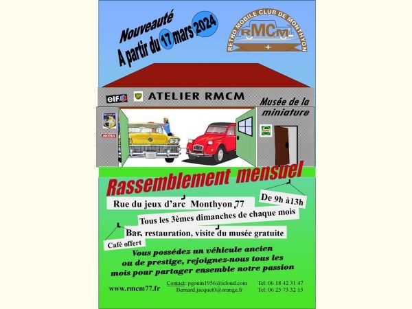 Affiche Rassemblement mensuel du RMCM 77