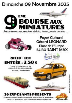 Affiche 9e Bourse aux véhicules miniatures - 08/11/2025