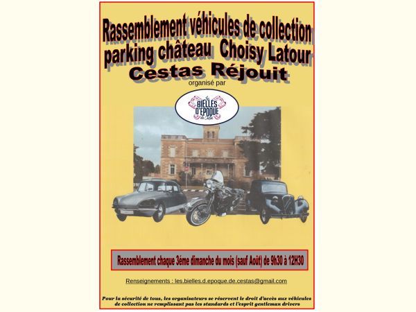 Affiche Rassemblement des Bielles d'Epoque de Cestas