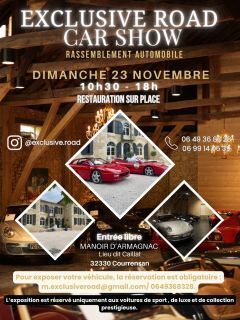 Affiche EXCLUSIVE ROAD CAR SHOW - 22/11/2025