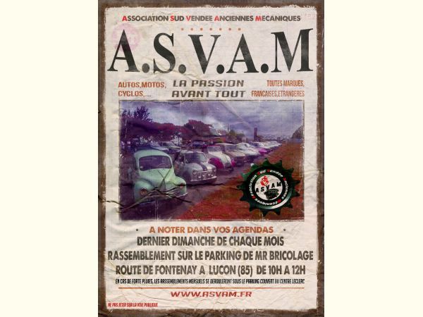 Affiche Rassemblement mensuel de l'ASVAM