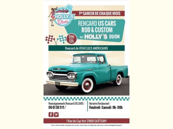Affiche Rencard US cars, Rod & Custom
