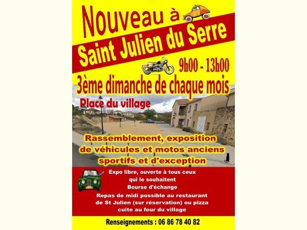 Affiche Rassemblement mensuel de véhicules de collection