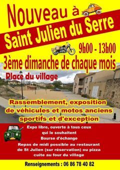 Affiche Rassemblement mensuel de véhicules de collection